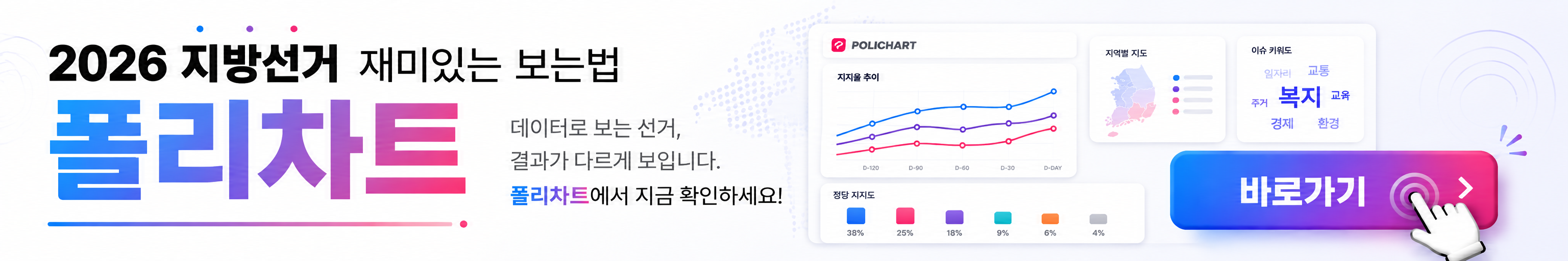 폴리차트 2026 지방선거 신나게 보는 법